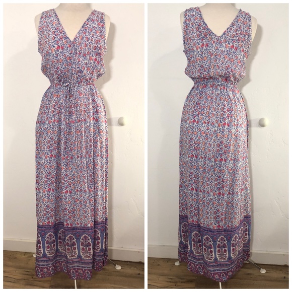 Lucky Brand Dresses & Skirts - Lucky Brand Floral V-Neck Sleeveless Maxi Dress S